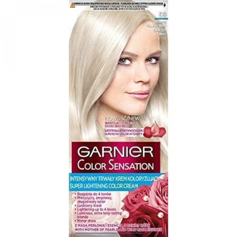 Garnier Color Sensation Super Brightening Hair Dye Cream S9 Silver Grey Blonde Clear