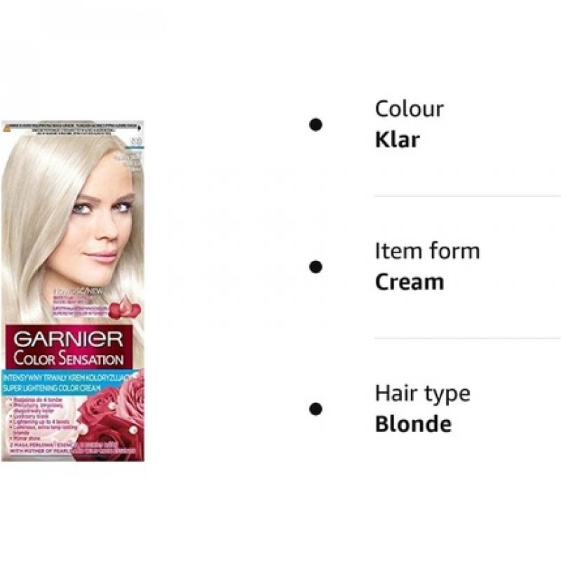 Garnier Color Sensation Super Brightening Hair Dye Cream S9 Silver Grey Blonde Clear