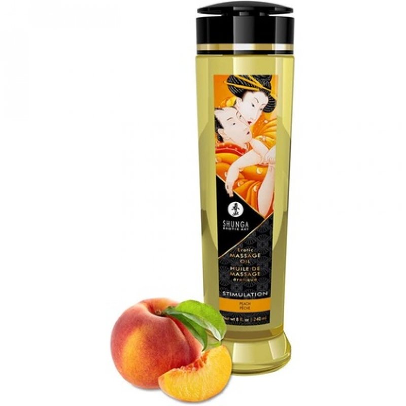 Shunga Massage Oil Peaches One Size