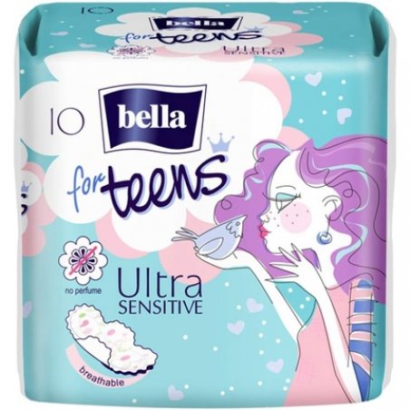 Bella for Teens Ultra Sensitive Sanitary Towels Pack of 10 - Pack of 6