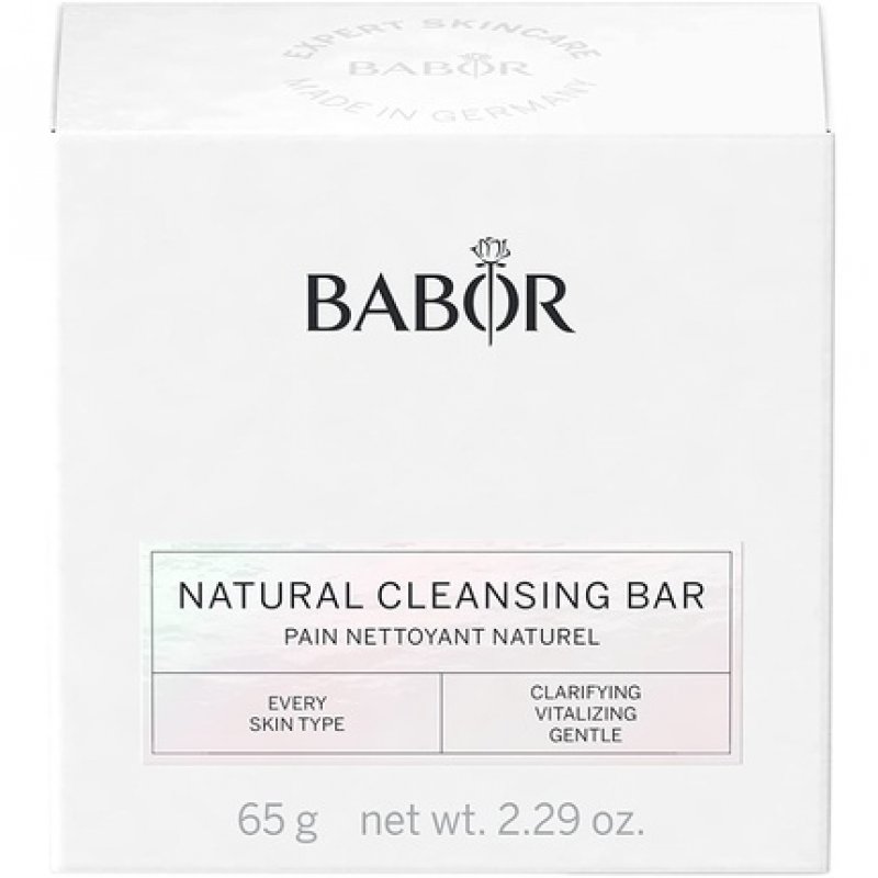 BABOR Natural Cleansing Bar for Oily and Combination Skin with Aloe Vera and Baobab Oil 65g