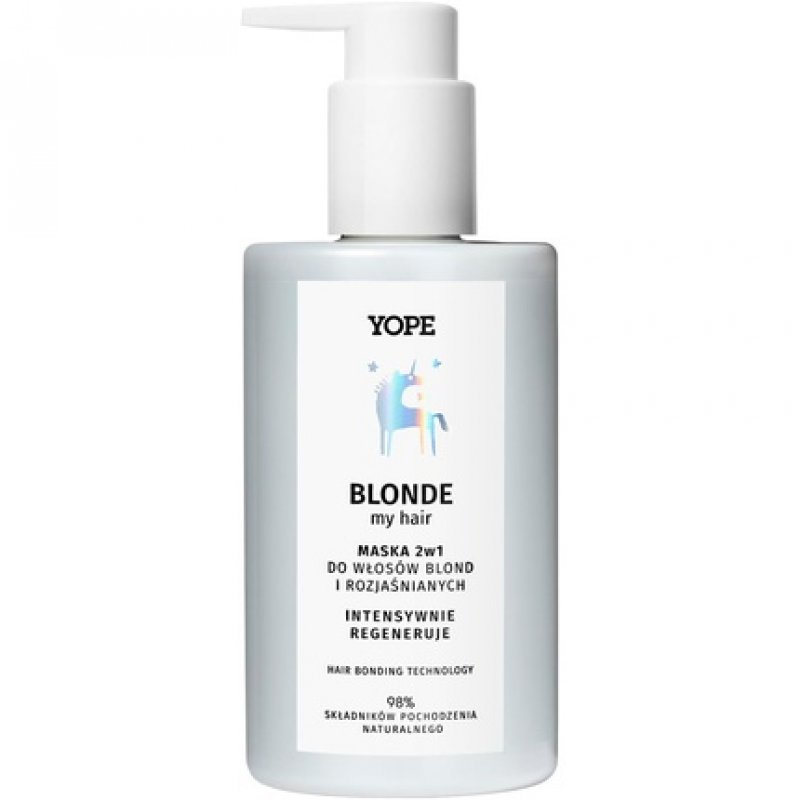 YOPE 2-in-1 Mask for Blonde and Lightened Hair Neutralizes Yellow Tones 300ml