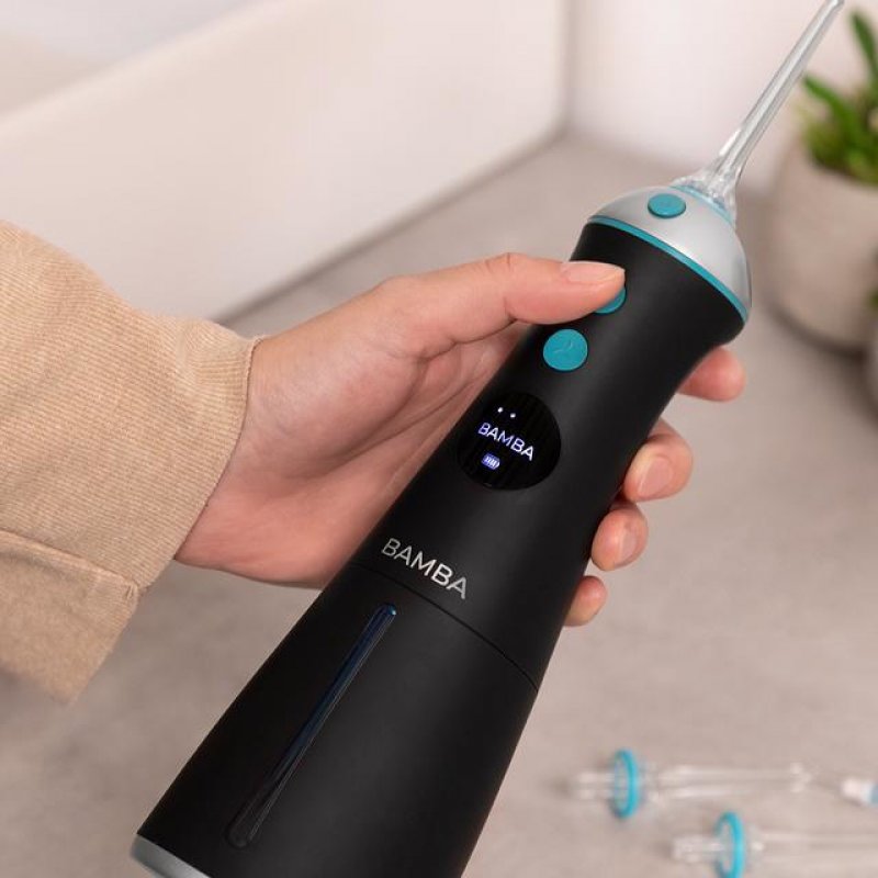 Cecotec Bamba ToothCare 1100 Jet Liberty Portable Oral Irrigator 6 Modes and 6 Nozzles 280ml Capacity - with LED Screen