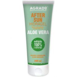 Hydragel Lotion AfterSun Aloe Vera 100% Natural Moisturizing Cream for After Sun 200ml - Agrado