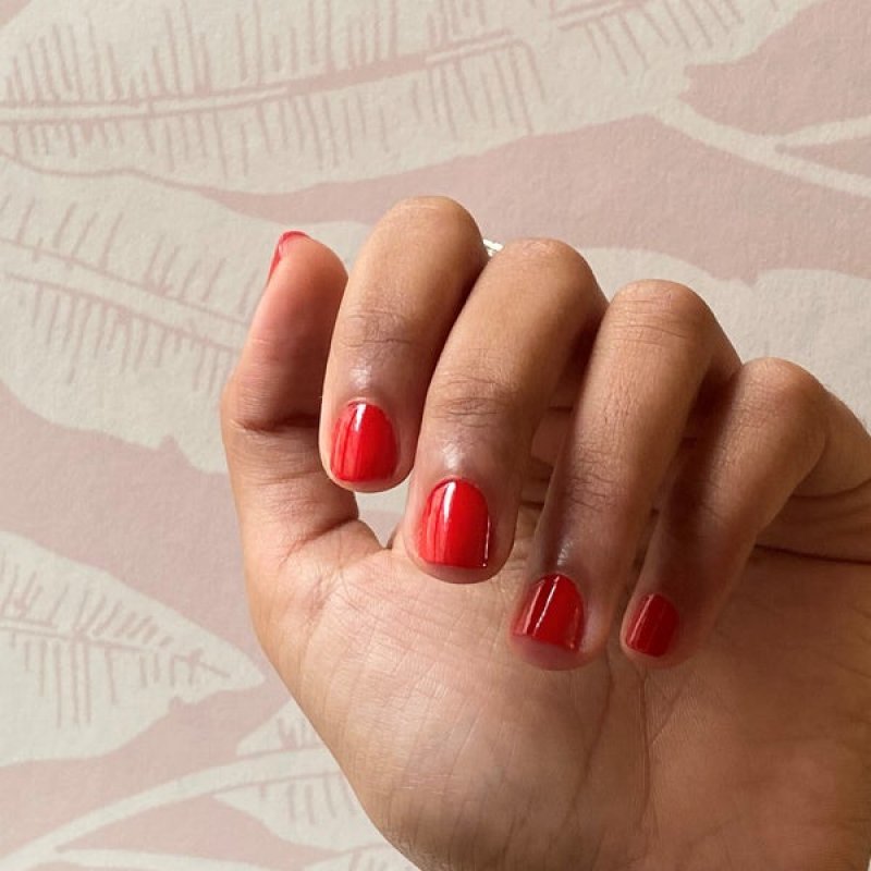 ALL TIGERS Vegan & Natural Nail Polish - Orange Red Color 206 Earn Your Stripes - Long-Lasting Shine with Natural &