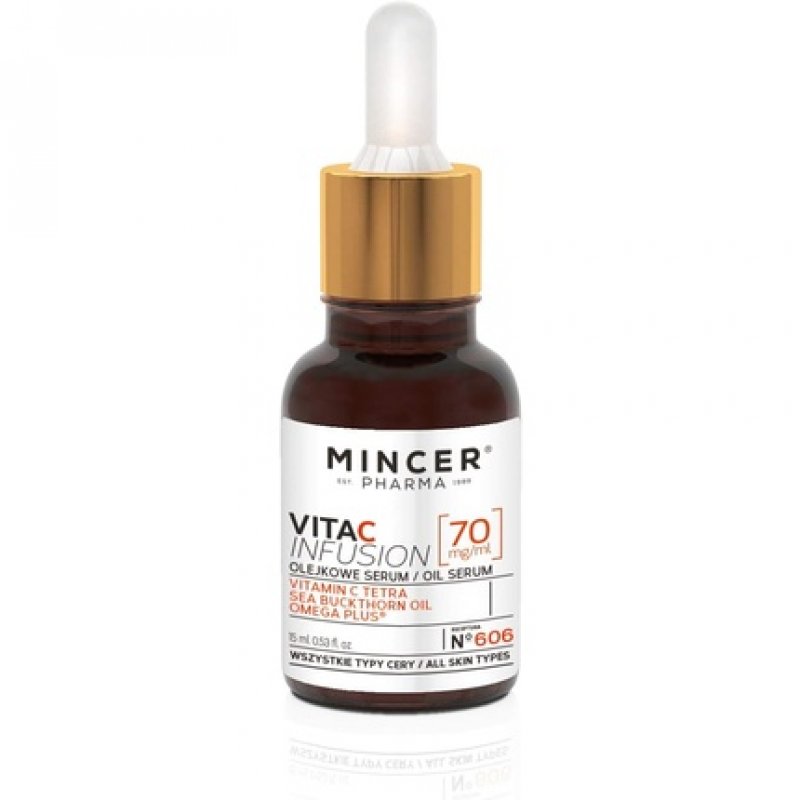 Mincer Pharma Vita C Infusion Anti-Aging Oil Serum Tetra 70mg/ml with Sea Buckthorn Oil and Omega Plus 15ml