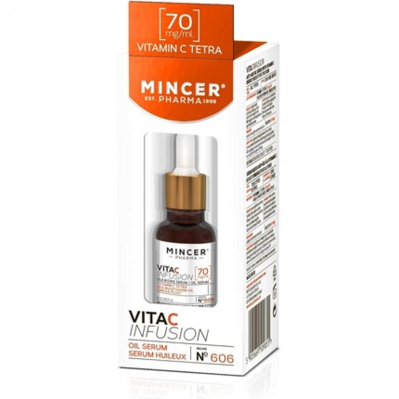 Mincer Pharma Vita C Infusion Anti-Aging Oil Serum Tetra 70mg/ml with Sea Buckthorn Oil and Omega Plus 15ml