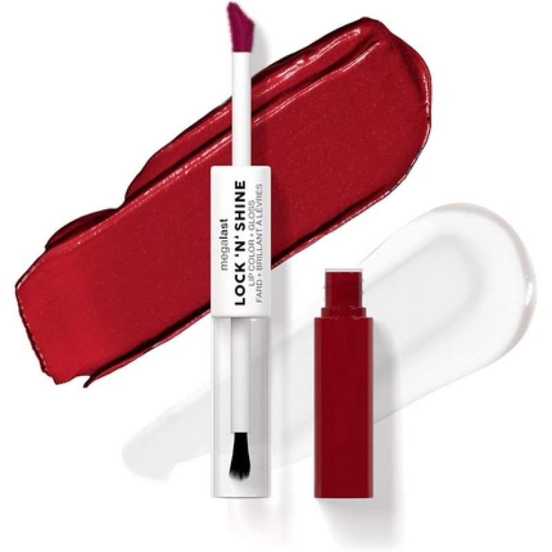Wet 'n' Wild Megalast Lock n' Shine Dual-Ended Lip Color and Clear Gloss with Vitamin E and Jojoba Oil Enriched Formula