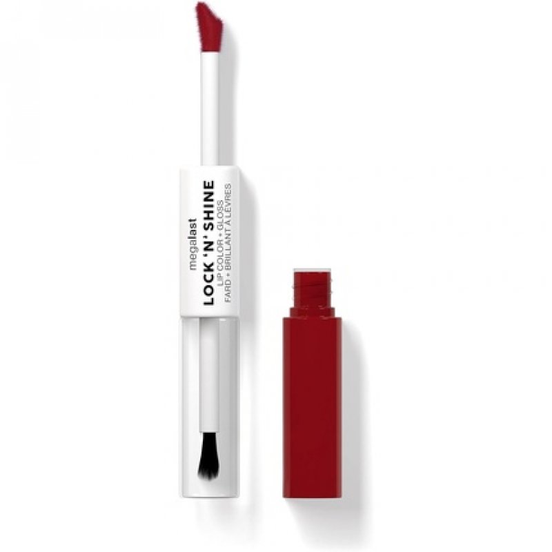 Wet 'n' Wild Megalast Lock n' Shine Dual-Ended Lip Color and Clear Gloss with Vitamin E and Jojoba Oil Enriched Formula