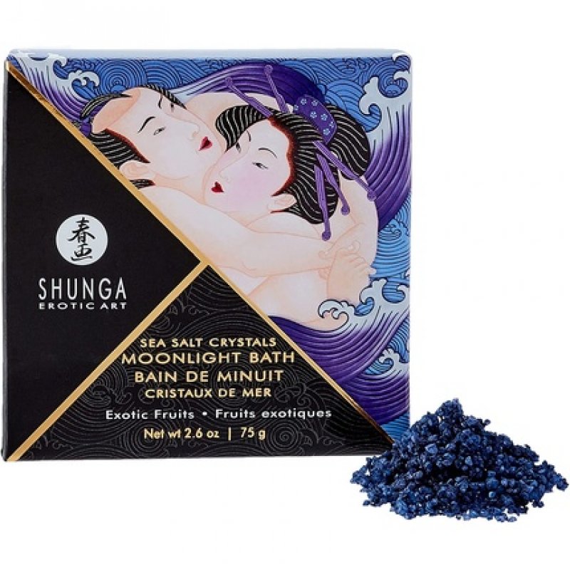 Shunga Exotic Fruits Moonlight Bath Sea Salt Crystal Purple