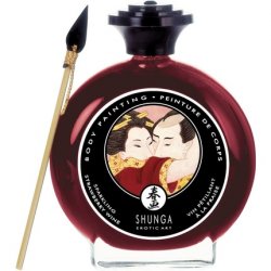 SHUNGA Edible Body Painting Sparkling Strawberry Wine 100ml