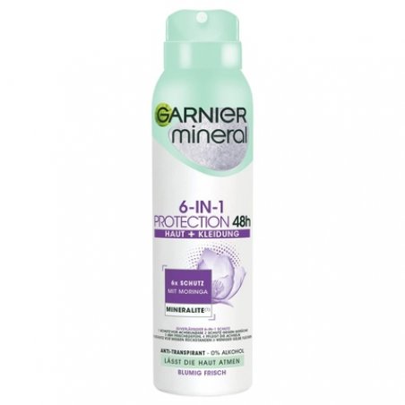 Garnier Mineral 6-in-1 48H Anti-Transpirant with Moringa & Mineralite 150ml