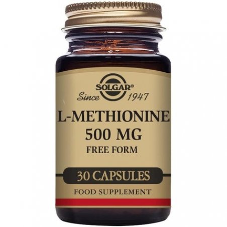 Solgar L-Methionine 500mg Vegetable Capsules Sulphur-Containing Amino Acid Suitable for Daily Use Vegan and Gluten Free