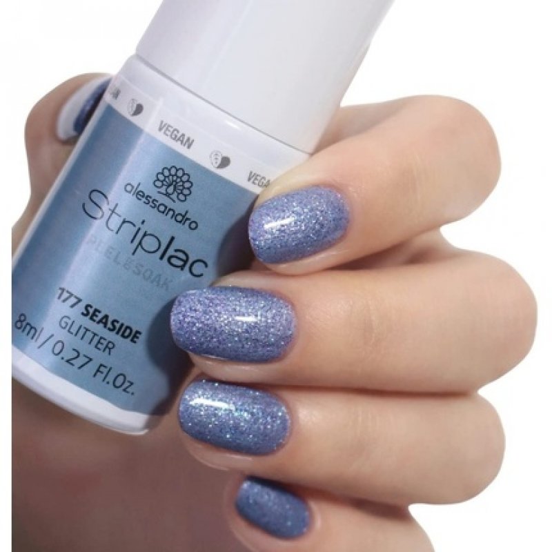 alessandro Striplac Peel or Soak LED Nail Polish in Sparkling Blue 8ml