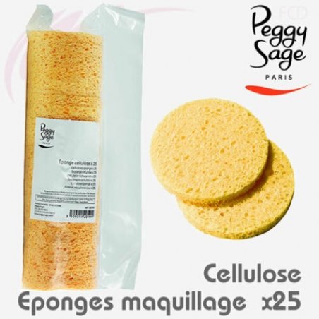 PEGGY SAGE Set of 25 Cellulose Makeup Sponges Ref. 120199
