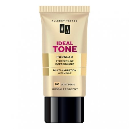 AA Ideal Tone Foundation Perfect Fit Multi Hydration 103 Light Beige 30ml