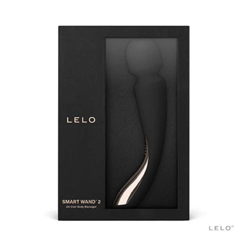 LELO SMART WAND 2 M Massage Stick with Deep Impact and 10 Vibration Patterns Black