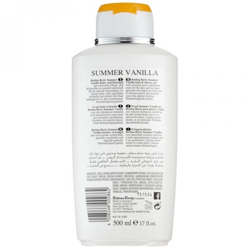 Bettina Barty Summer Vanilla Bath and Shower Gel 500ml