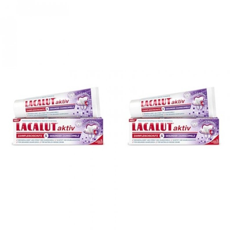 Lacalut Active Gum Protection & Healthy Enamel for Protection against Periodontitis and Gum Inflammation, Promotes