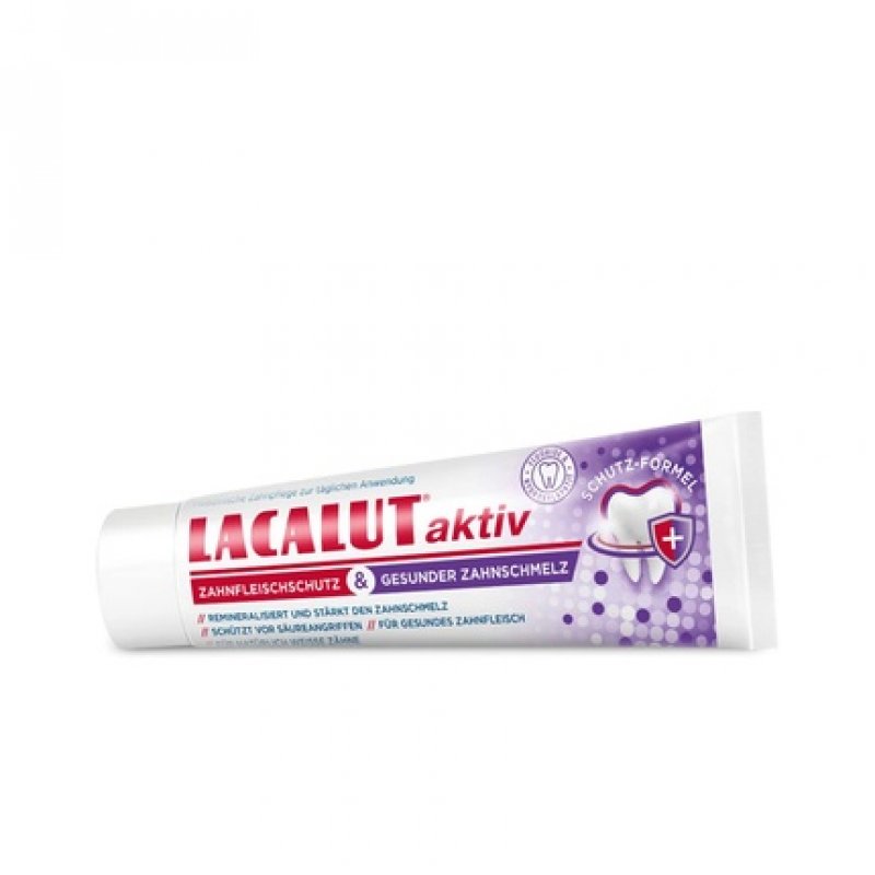 Lacalut Active Gum Protection & Healthy Enamel for Protection against Periodontitis and Gum Inflammation, Promotes