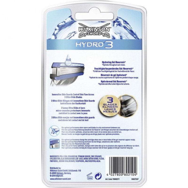 Wilkinson Sword Hydro 3 Mens Razor with 9 Blades