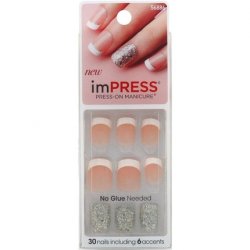 KISS Broadway Nails Impress Press-On Manicure Kit 30 Nails - Pack of 2
