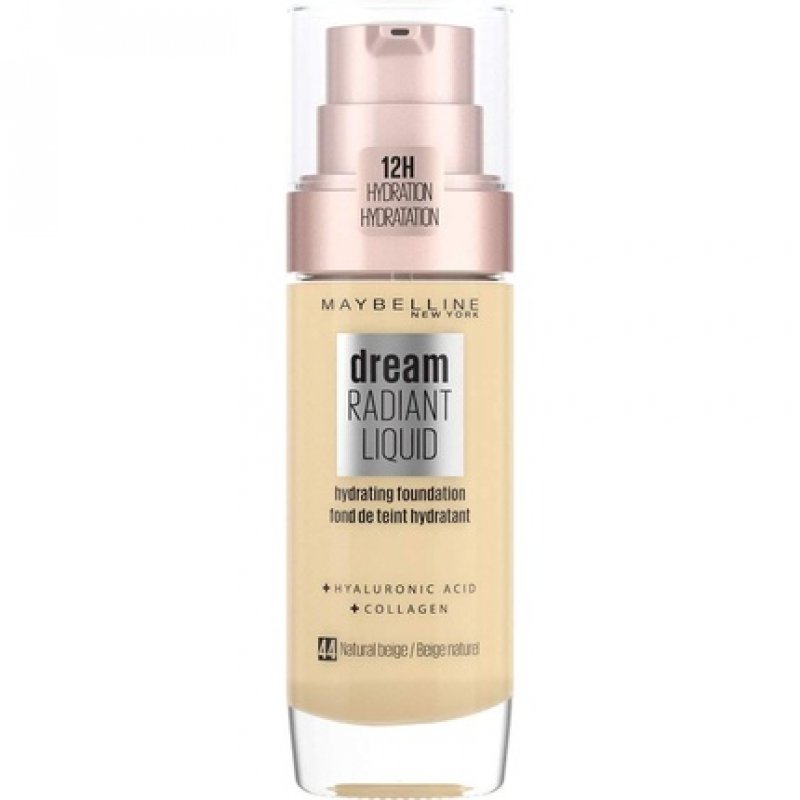 Maybelline Dream Satin Liquid Hydrating Foundation with Hyaluronic Acid and Collagen 44 Natural Beige