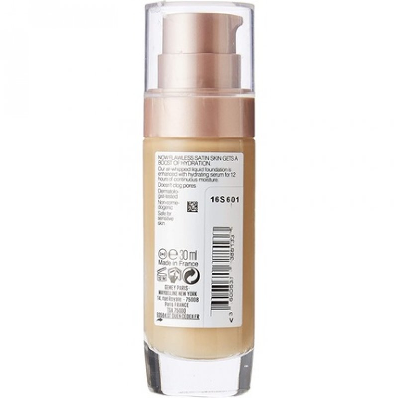 Maybelline Dream Satin Liquid Hydrating Foundation with Hyaluronic Acid and Collagen 44 Natural Beige