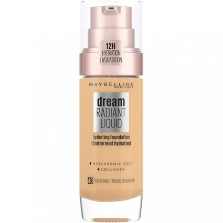 Maybelline Dream Radiant Liquid Hydrating Foundation with Hyaluronic Acid and Collagen 48 Sun Beige