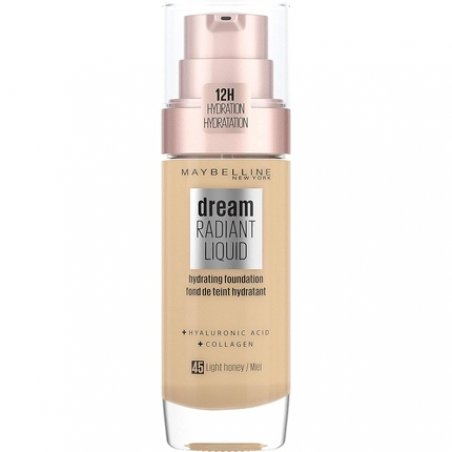 Maybelline Dream Radiant Liquid Hydrating Foundation with Hyaluronic Acid and Collagen 45 Light Honey
