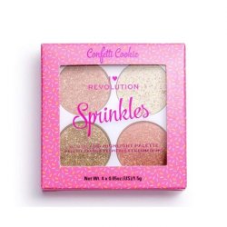 Heart Makeup Revolution Sprinkles Confetti Cookie Blusher Highlighter Palette