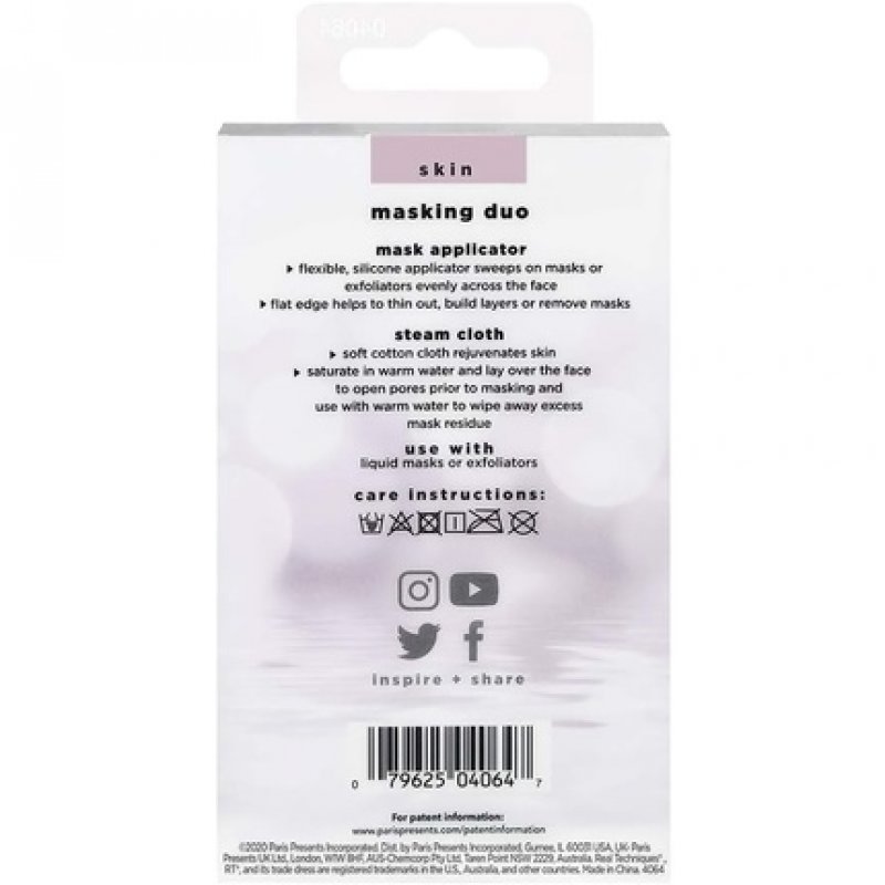 Real Techniques Mess Free Masking Applicator & Steam Cloth Duo 4064