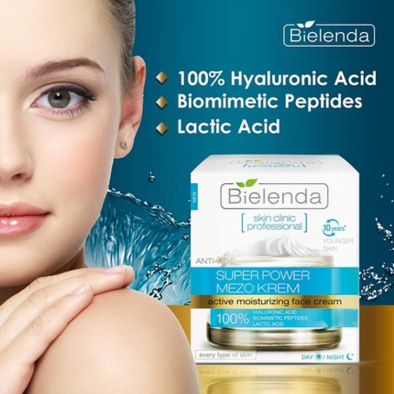 Bielenda Skin Clinic Professional Day/Night Face Cream with Biomimetic Peptides and Hyaluronic Acid 50ml