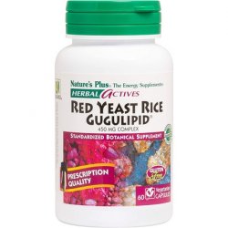NaturesPlus Red Yeast Rice Gugulipid Complex Herbal Supplement 60 Vegan Capsules 450mg