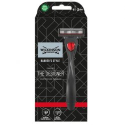 Wilkinson Sword Barber's Style The Designer Razor for Men Precision Razor Handle 1 Blade Refill