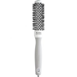 Olivia Garden Expert Blowout Shine Hairbrush White and Grey 25mm