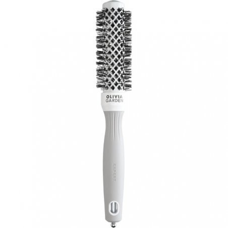 Olivia Garden Expert Blowout Shine Hairbrush White and Grey 25mm