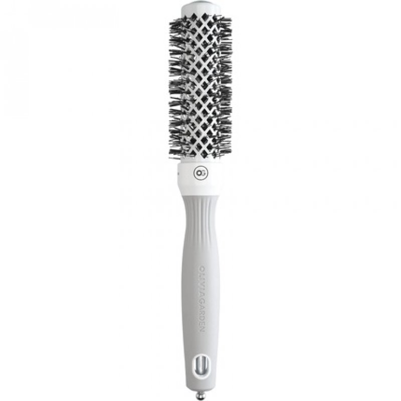 Olivia Garden Expert Blowout Shine Hairbrush White and Grey 25mm