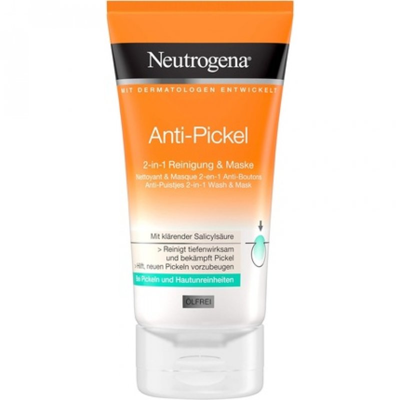 Neutrogena Anti-Pimple Facial Cleanser 2-in-1 Cleansing and Mask with Salicylic Acid 150ml