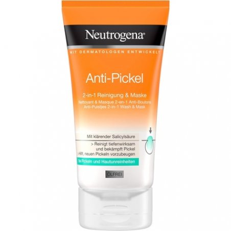 Neutrogena Anti-Pimple Facial Cleanser 2-in-1 Cleansing and Mask with Salicylic Acid 150ml