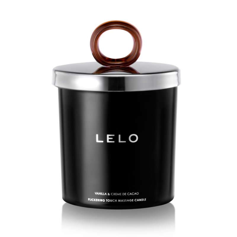 LELO Scented Massage Candle - Melts into Sensual Massage Oil - Flavored Candle Body Massage Oil Vanilla & Creme de