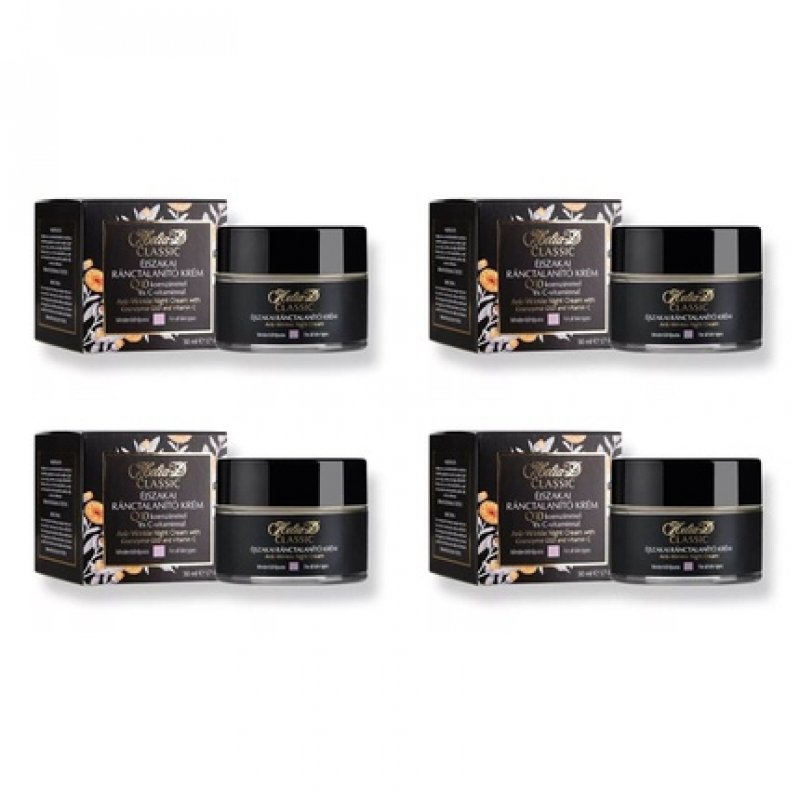 Helia-D Classic Anti-Wrinkle Night Cream with Coenzyme Q10 for All Skin Types 50ml - Pack of 4