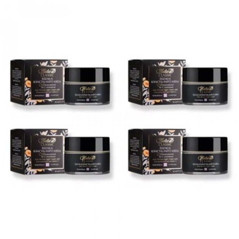 Helia-D Classic Anti-Wrinkle Night Cream with Coenzyme Q10 for All Skin Types 50ml - Pack of 4