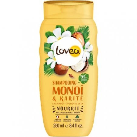 Lovea Shampoo 250ml with Monoi and Karite Oil for Dry and Damaged Hair
