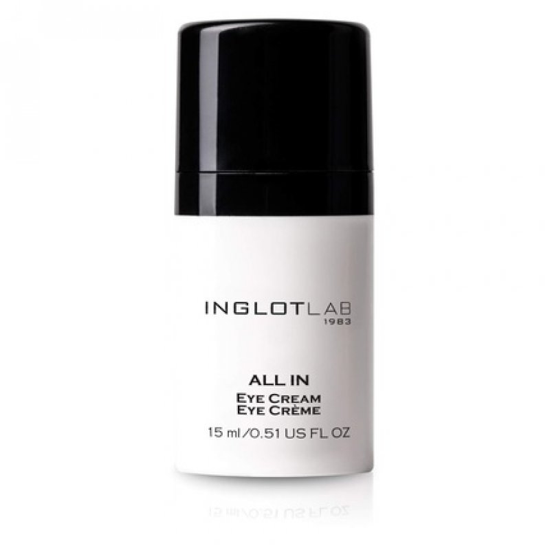 Inglot All in Eye Cream with Cocoa Butter, Chlorella Micro-Algae, Hyaluronic Acid, and Vitamin B3 0.51 US FL OZ