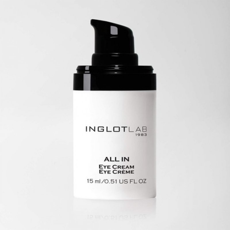 Inglot All in Eye Cream with Cocoa Butter, Chlorella Micro-Algae, Hyaluronic Acid, and Vitamin B3 0.51 US FL OZ