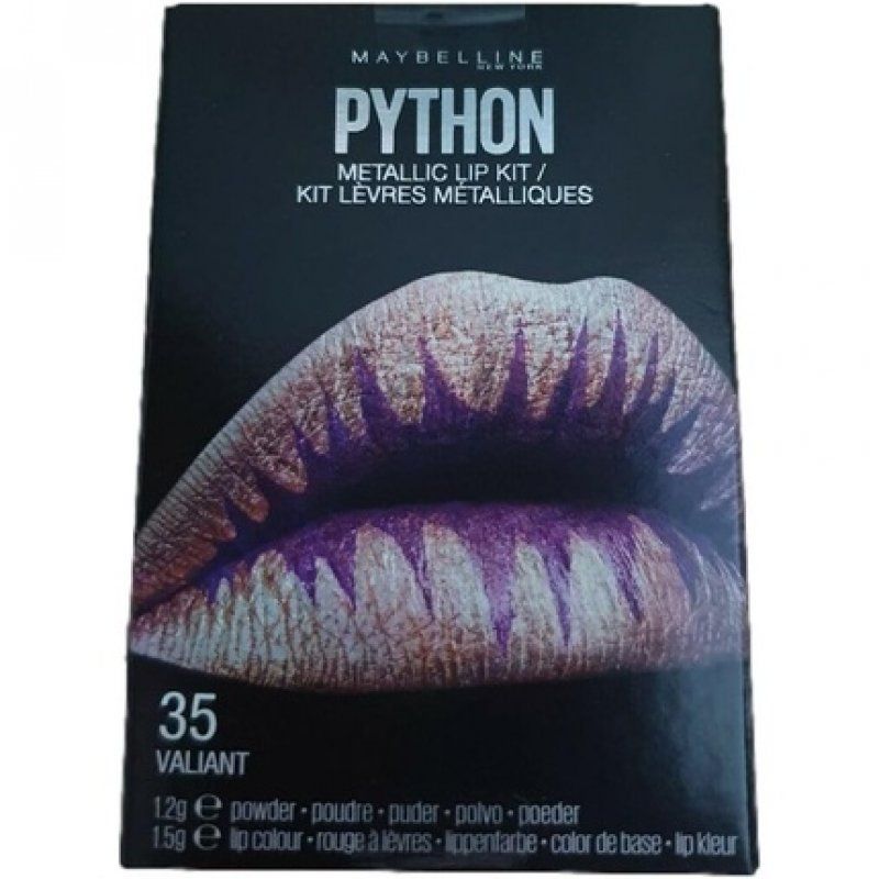 Maybelline New York Lip Python 35 Valiant Set Lipstick 1.2g Eye Shadow Metallic 1.5g