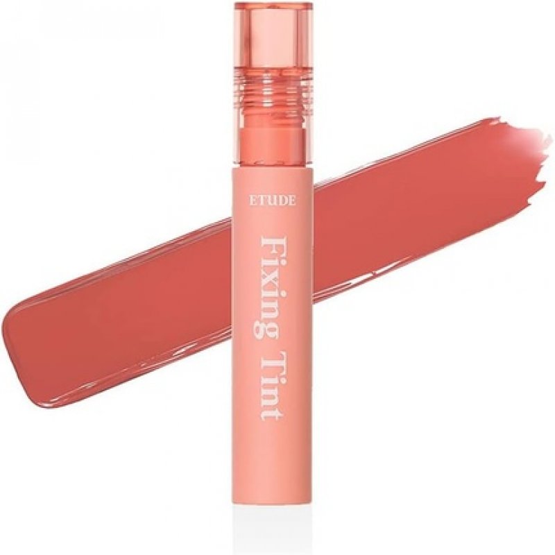 Etude House Fixing Tint 03 Mellow Peach Long Lasting High Pigmented Liquid Lipstick Waterproof Lightweight Matte