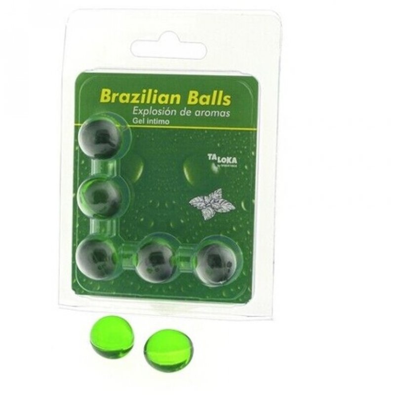 Brazilian Balls Explosion of Aromas Intimate Gel Mint - Pack of 5