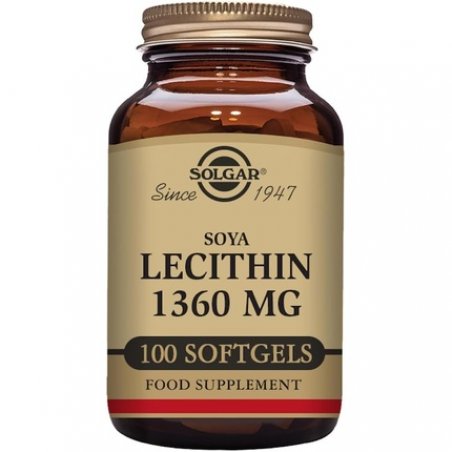 Solgar Soya Lecithin 1360mg Softgels Supports Cell Membrane Structure 100 Count